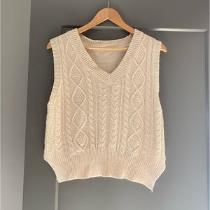 cream/ivory colored sweater vest